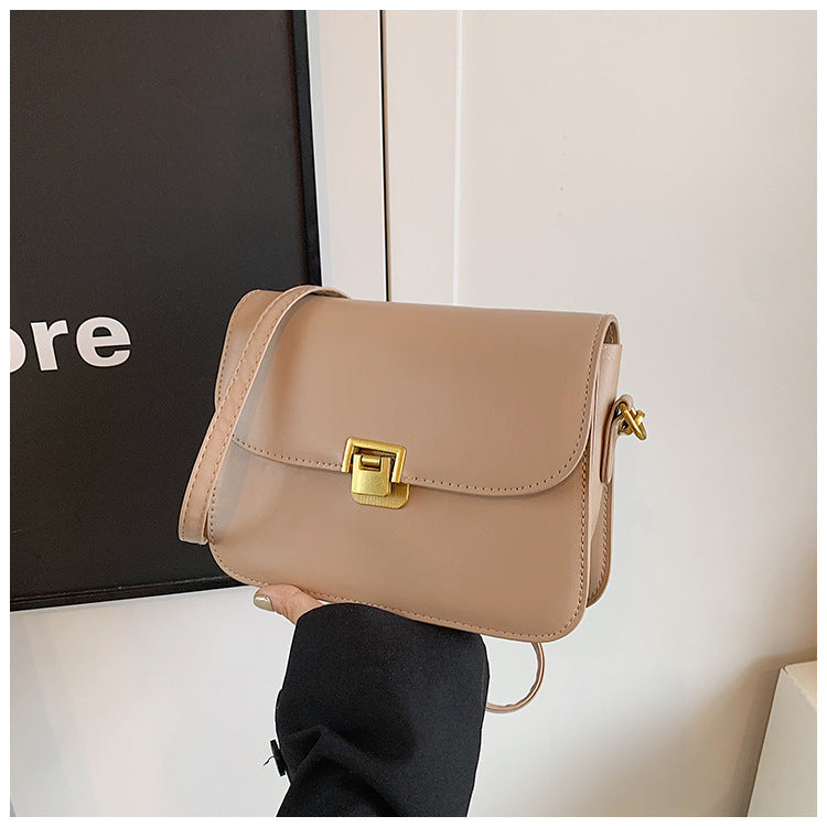 New Fashion Women's Cross-Body Bag Exquisite Design High Textured Pu Material Everyday Joker Practical Small Square Bag