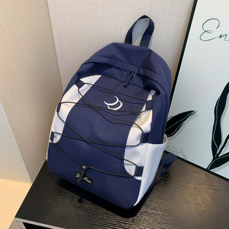 Schoolbag Female Japanese Contrast Color and Versatile Sports Outdoor Travel Backpack College Students' Backpack Men