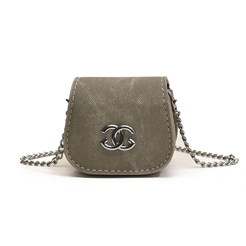 Mini Children Pouch All-Match Chic Chanel-Style Princess Chain Crossbody Change Earphone Bag Girls' Single-Shoulder Bag Tide