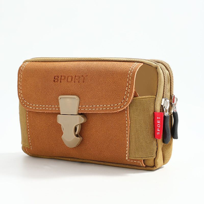 Mobile Phone Bag Men's Waist Bag Multi-Functional 6.8-Inch Wear Belt Construction Site Work Wear-Resistant Mobile Phone Bag
