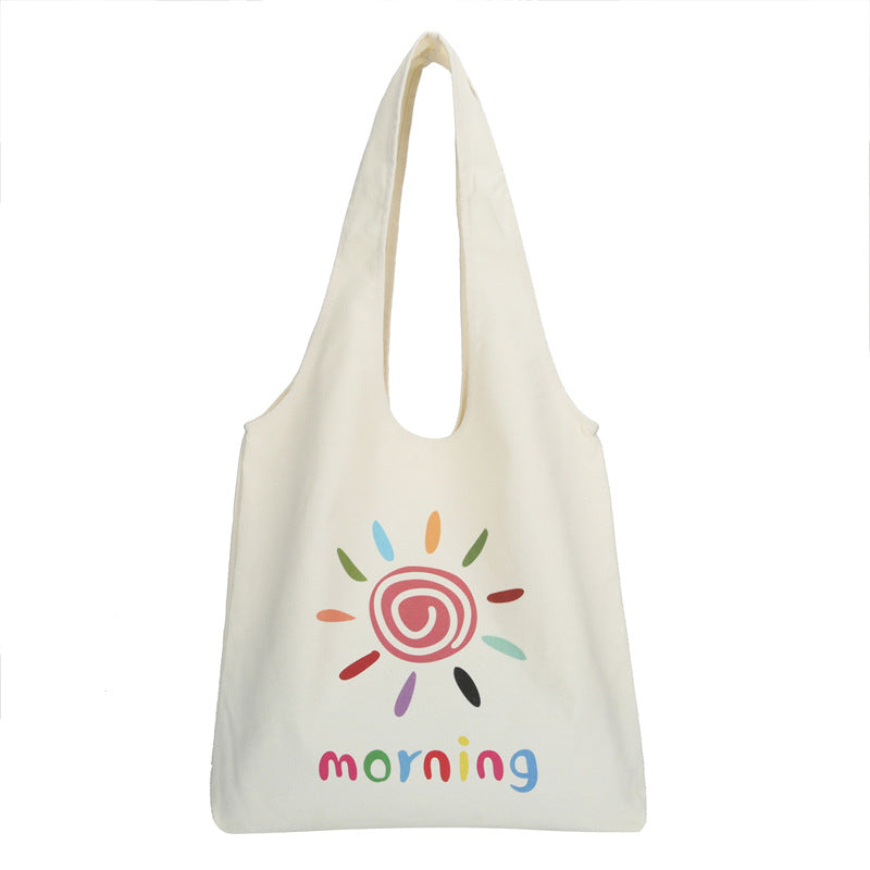 Fruit Printed Canvas Tote Bag Female Fashion Artistic Shoulder Bag Design Everyday Joker