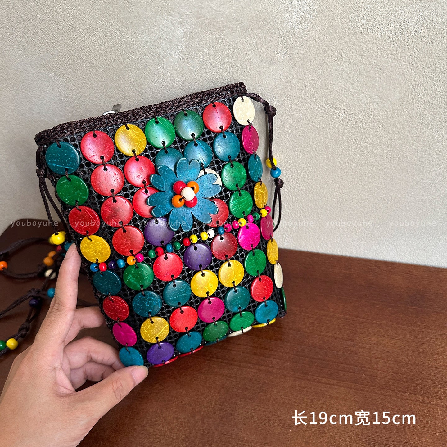 Bohemian Ethnic Style Coconut Shell Bag Women's Hand-Woven Mini Special-Interest Design Coin Purse