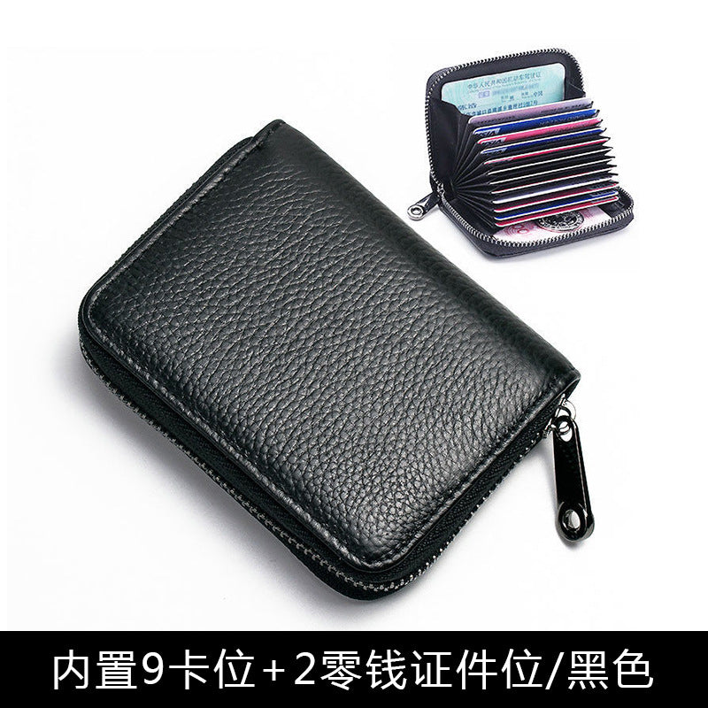 New Exquisite Small Multiple Card Slots Organ Zipper Card Holder Large Capacity Bank Card Document Package
