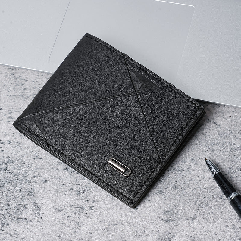 New Men's Wallet Short Multiple Card Slots Fashion Leisure Wallet Thin