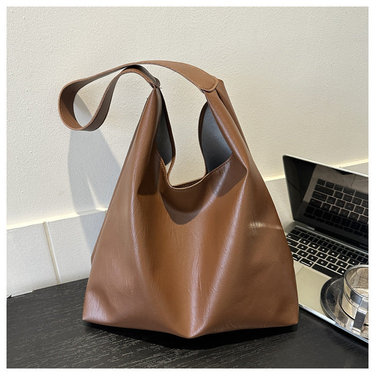 2026 New Fashion Large Capacity Tote Bag Women's Soft PU Shoulder Bag Casual Everyday Style
