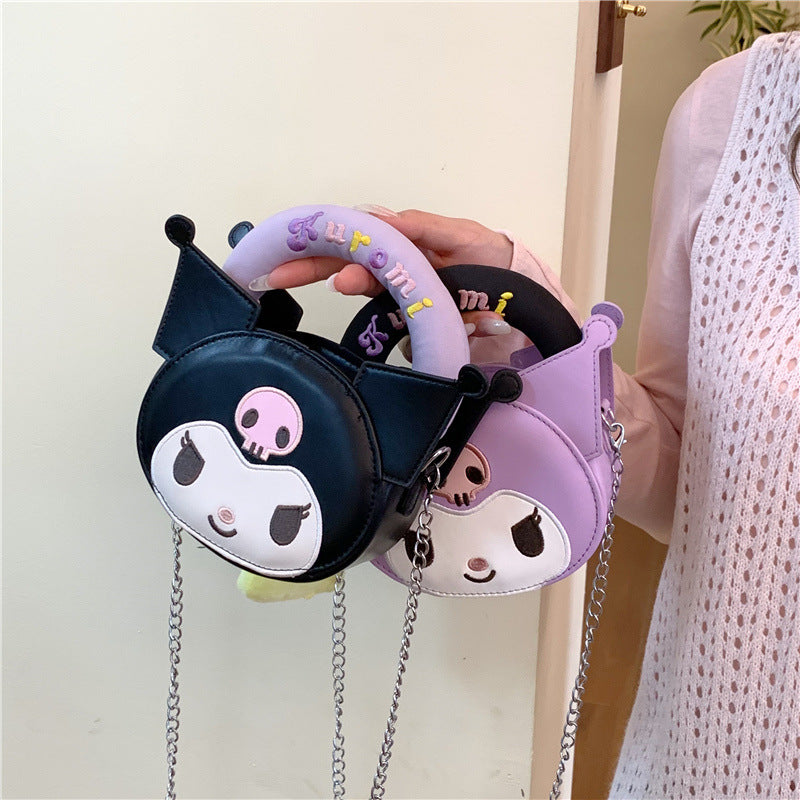 Cute Kawaii My Melody Handbag with Bow and Chain Strap, Perfect for Daily Use and Fashion Lovers
