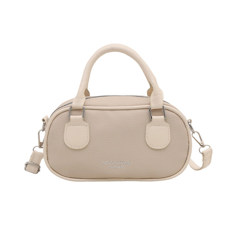 Chic Retro Mini Crossbody Bag for Women 2025 Summer Trendy PU Handbag with Zipper Closure and Soft Texture