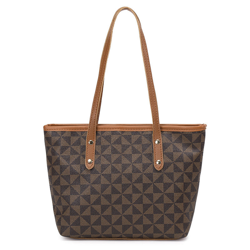 Bag Large Capacity Women's Retro Mummy Bag Western Style Handbag Printed Tote