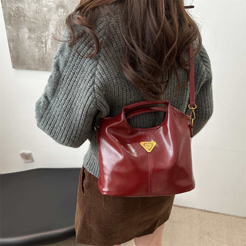 Vintage Tote Women's Summer New Commuter Large Capacity Shoulder Messenger Bag Mother and Child Bag