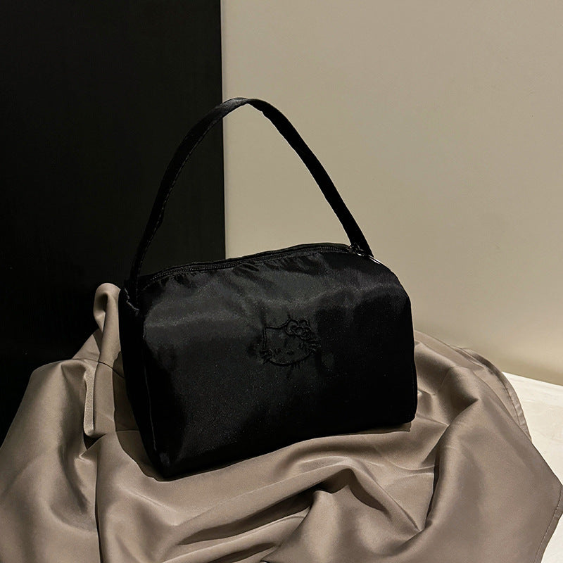 Cosmetic Bag Portable New Candy Color Dopamine Women's Large Capacity Storage Bag Square Organizing Bag Cosmetic Wash Bag