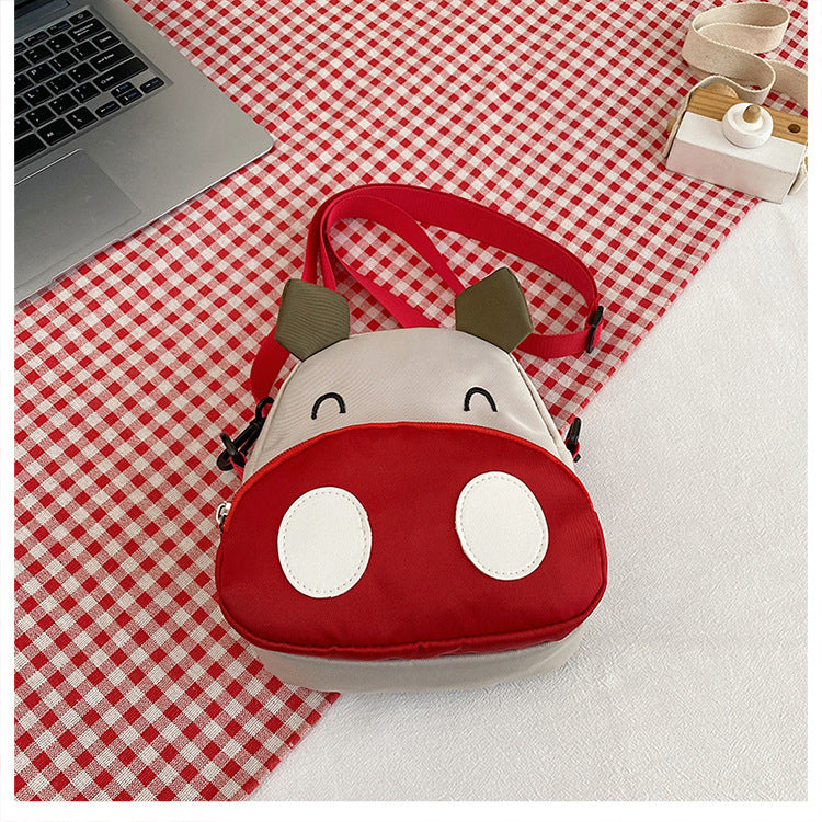 Cute Animal Cartoon Backpack for Kids - Stylish Dual-Shoulder Bag with Zipper Closure and Phone Pocket