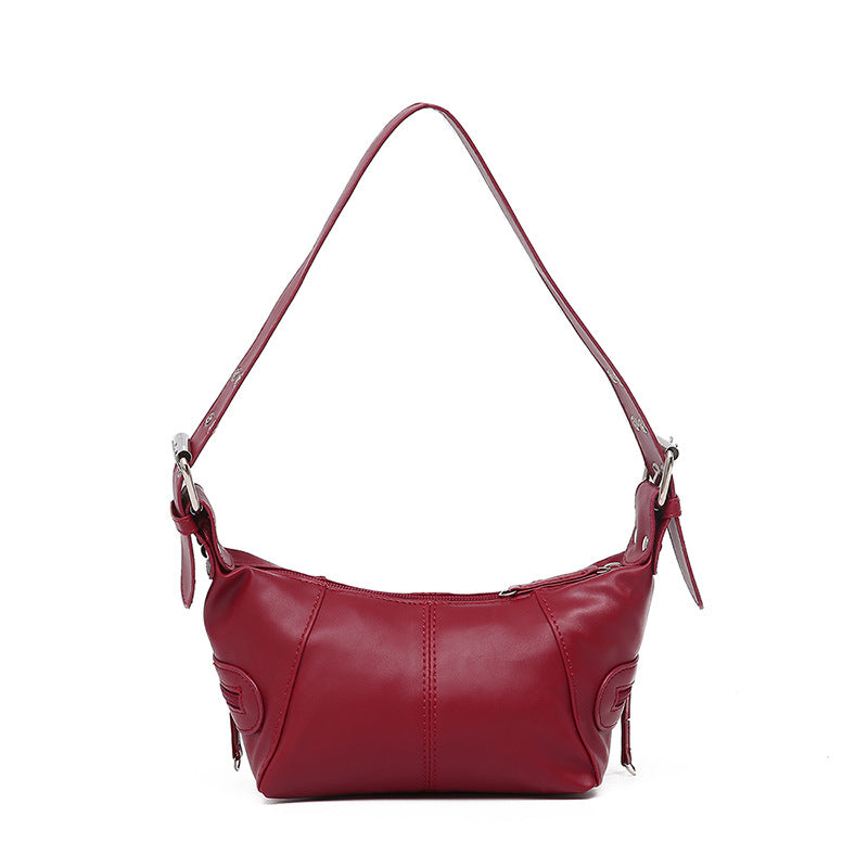 Cool Street Style PU Leather Shoulder Bag Design Everyday Joker Fashion Underarm Bag
