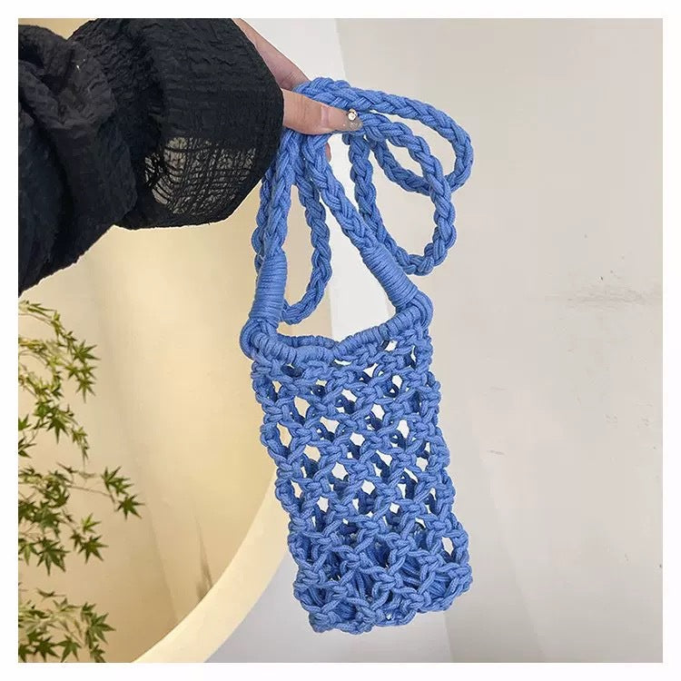 Hot Sale Fashion All-Match Popular Woven Shoulder Messenger Bag for Women Summer Cotton String Crossbody New Bag