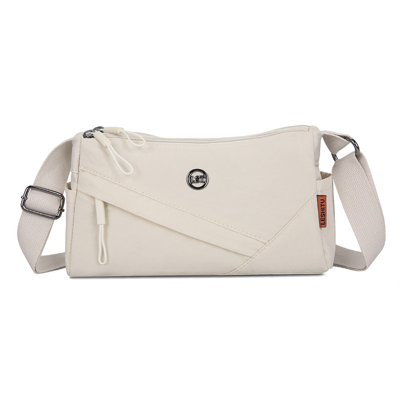 Stylish Oxford Fabric Crossbody Bag with Zipper Closure and Multiple Pockets for Daily Use