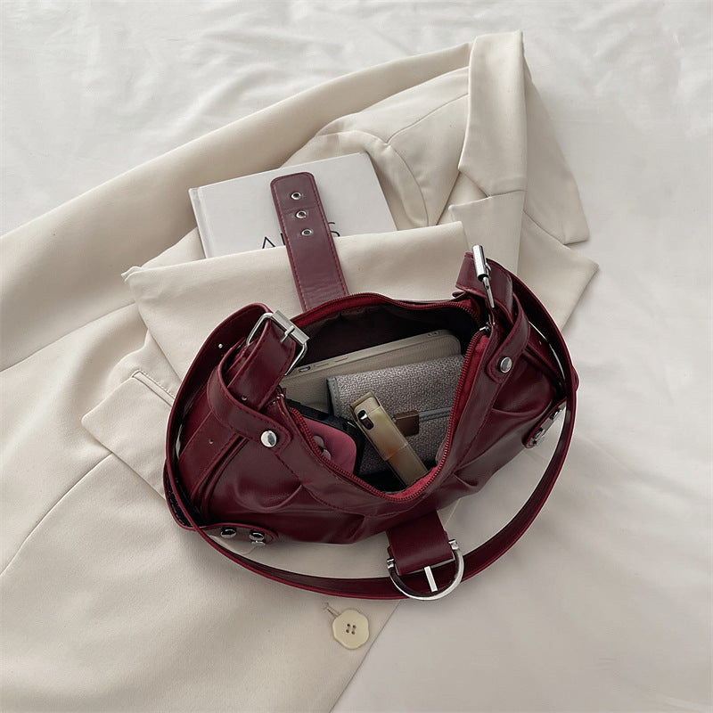 Fashion Pu Shoulder Bag Women's Retaining Ring Design Daily Commuter Crossbody Small Tote Bag