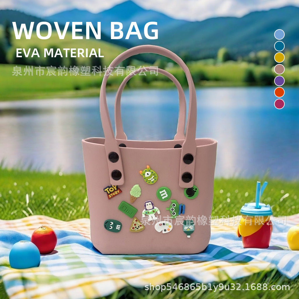 New Korean Style Eva Beach Bag Bento Portable Hole Bag Women's DIY Decorative Pouch