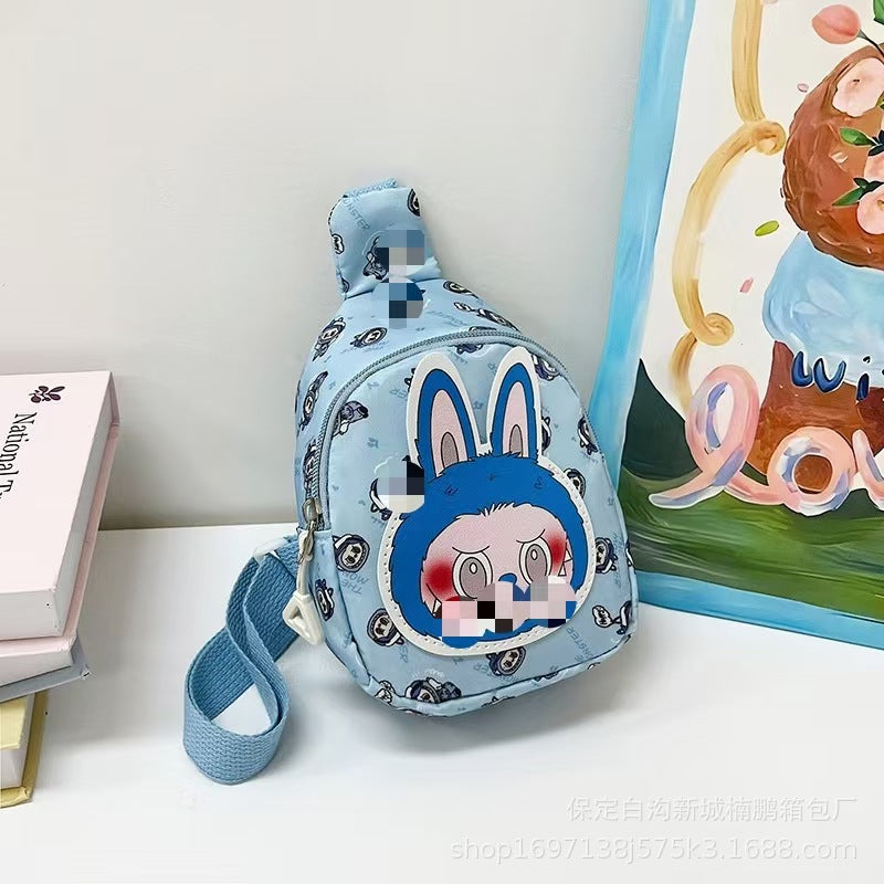 Boys and Girls Cute Cartoon Chest Bag Korean Fashion Casual Small Chest Bag