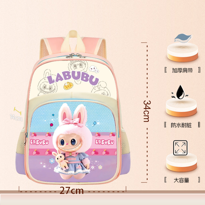 Cute Cartoon Stitch Kids Backpack for Kindergarten and School, Breathable and Waterproof Design with Thick Shoulder Straps