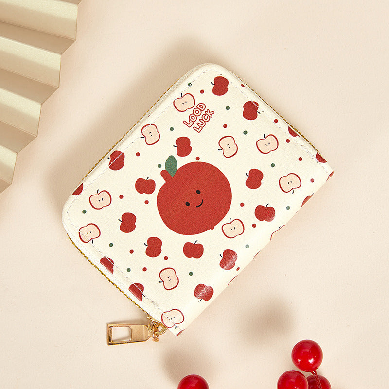 Cute Animal Print Card Holder for Women, Slim Multi-Card Wallet with Waterproof PU Material, Perfect for Daily Use and Driving License Storage
