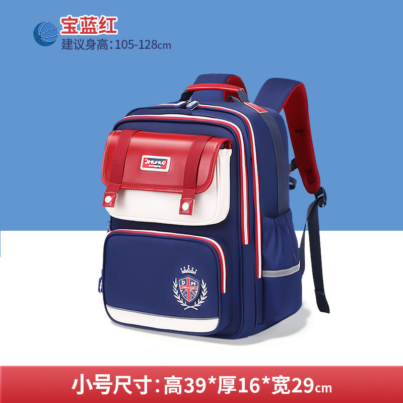 2026 New Kids Backpack for Grades 1-6, Lightweight & Ergonomic Design with Large Capacity, Breathable and Waterproof Oxford Fabric, British Style School Bag with Pencil Case and Study Bag Set