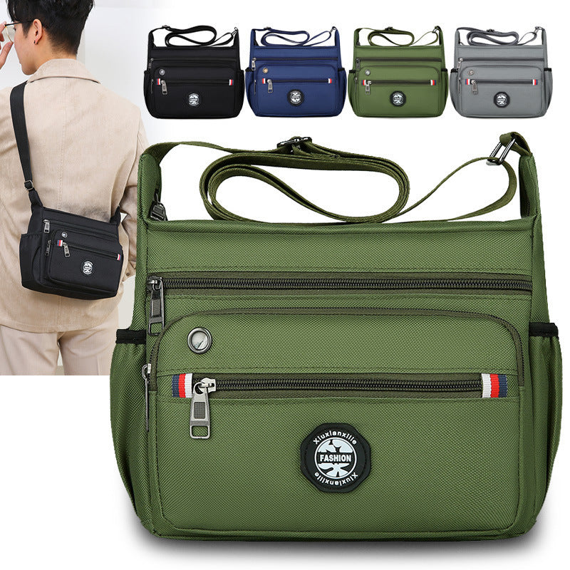 New Fashion Multi Compartment Cross Body Bag Business Leisure Dual-Use Large Capacity Nylon Shoulder Bag Commuter Travel Essential