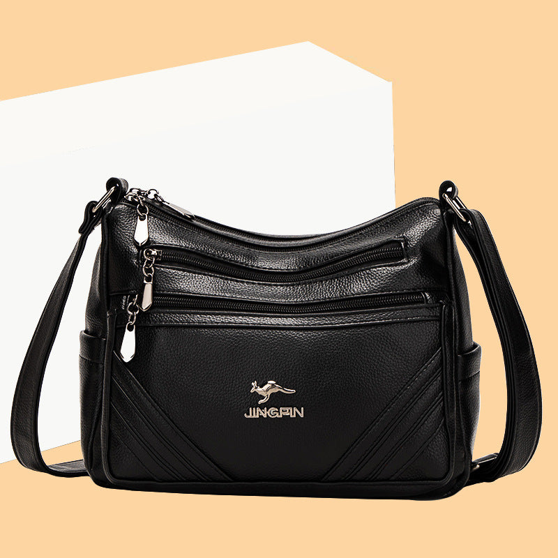 Women's Messenger Bag New Fashion Versatile Multi-Layer Large Capacity Middle-Aged Mom Shoulder Bag