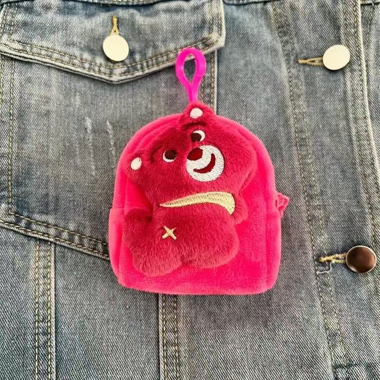 Cute Pacha Dog Mini Coin Purse Headset Storage Bag Couple Keychain Schoolbag Pendant Plush Doll Gift