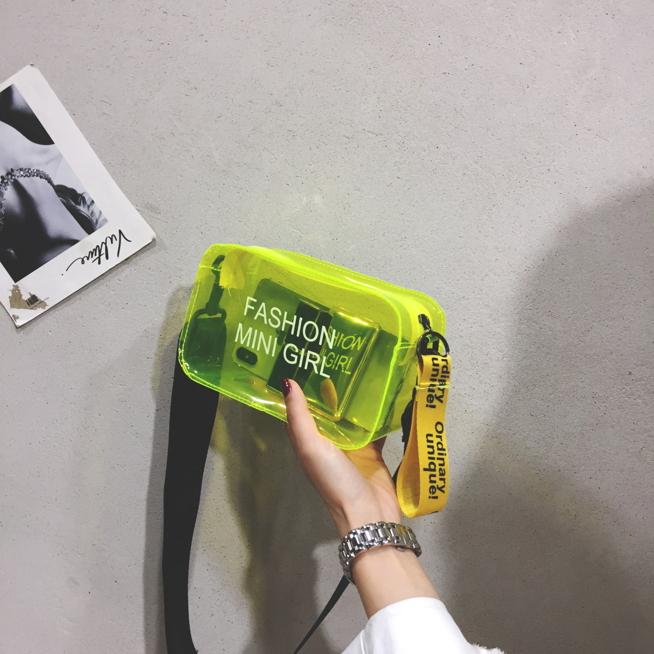 Transparent Fashion Mini Crossbody Bag with Adjustable Shoulder Strap Everyday Joker Trendy Item