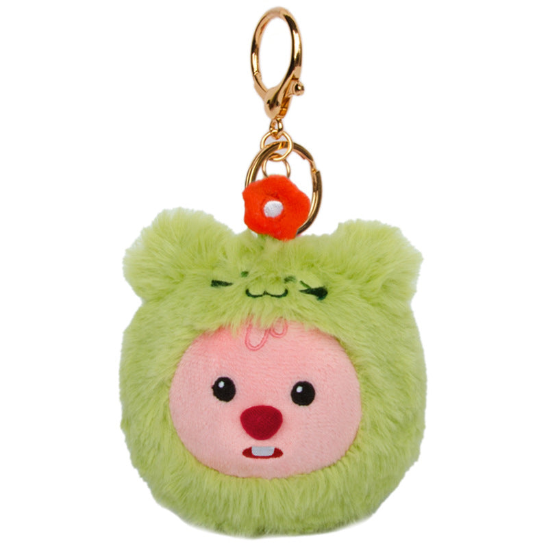 Girls Crossbody Bag Strawberry Bear Plush Head-Shaped Satchel Cute Animal Shape
