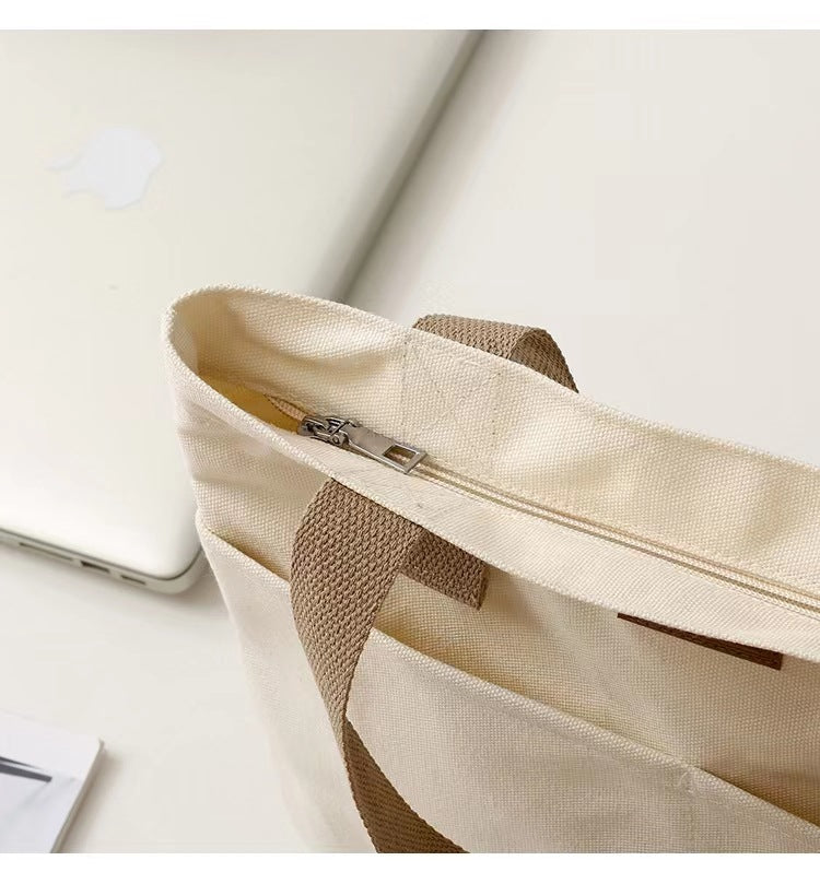 Computer Tote Bag Men's and Women's New Canvas Class Commuter Bag Large Capacity High Sense Canvas Bag