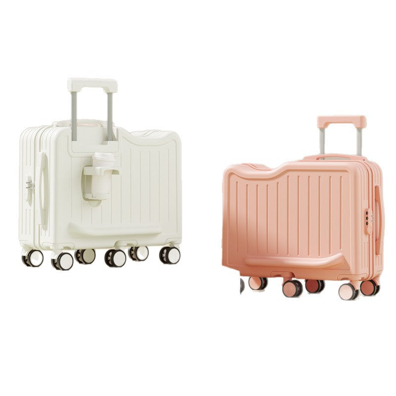 Kids Ride-On Luggage with 6 Wheels, Cup Holder, and Hanging Hook - Lightweight Travel Suitcase for Children