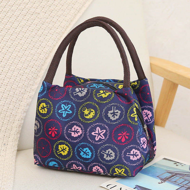Stylish Waterproof Nylon Handbag with Floral Print for Women - Perfect for Daily Use and Travel