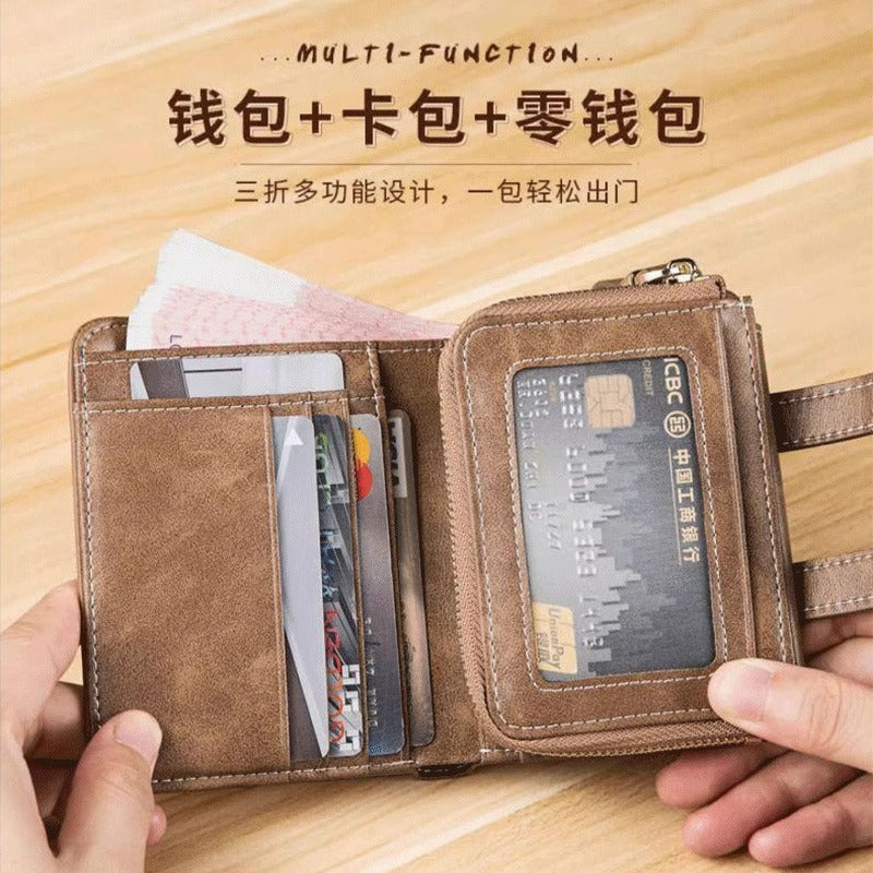 Good-looking Men's Short Wallet New Simple Driver's License Wallet Fashion Brand Youth Wallet