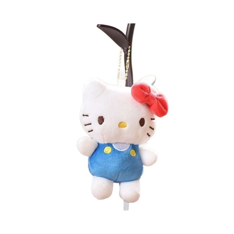Cartoon KT Doll Keychain Small Pendant Cute Girls Schoolbag Hanging Plush Toy Small Gift