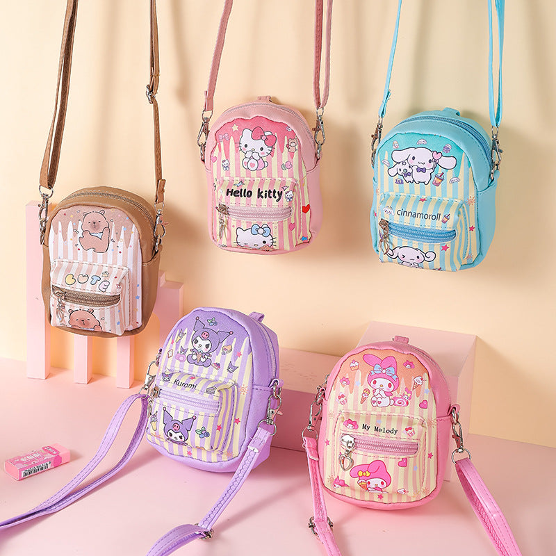 Coin Purse Ins Style Cute Girl Heart Student Minimalist Creative Zipper Small Bag Carry-on One-Shoulder Crossboby Bag