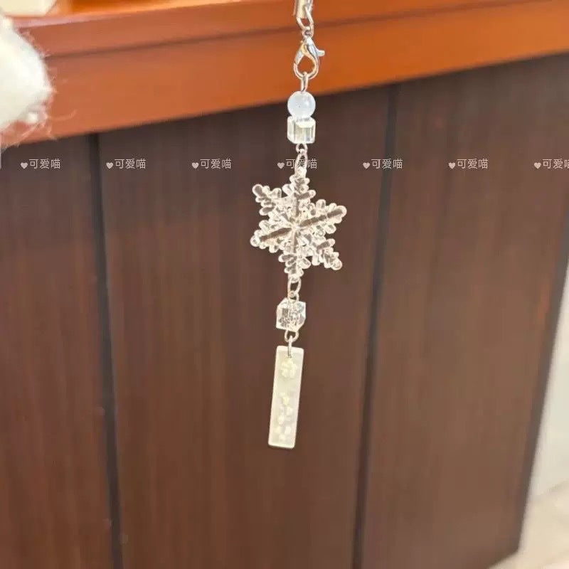 Jasmine maple leaf ginkgo wind chimes pendant phone case charm bag camera keychain lanyard