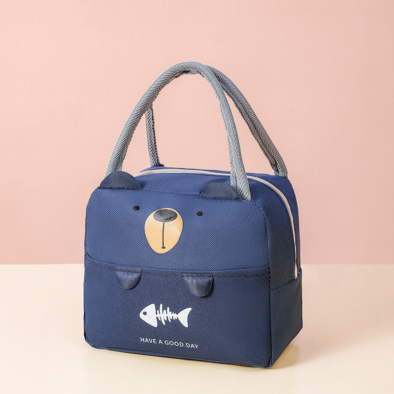 Insulated Bag Canvas Lunch Bag Aluminum Foil Thermal Insulation Thickening Handbag Waterproof Large Capacity Lunch Box Bag Protection