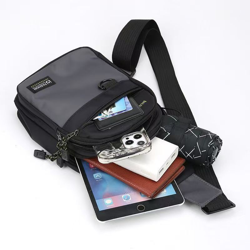 Men's Large Capacity Shoulder Bag Casual Messenger Bag Oxford Cloth Waterproof Business Handbag Fashionable Outdoor Sports Backpack