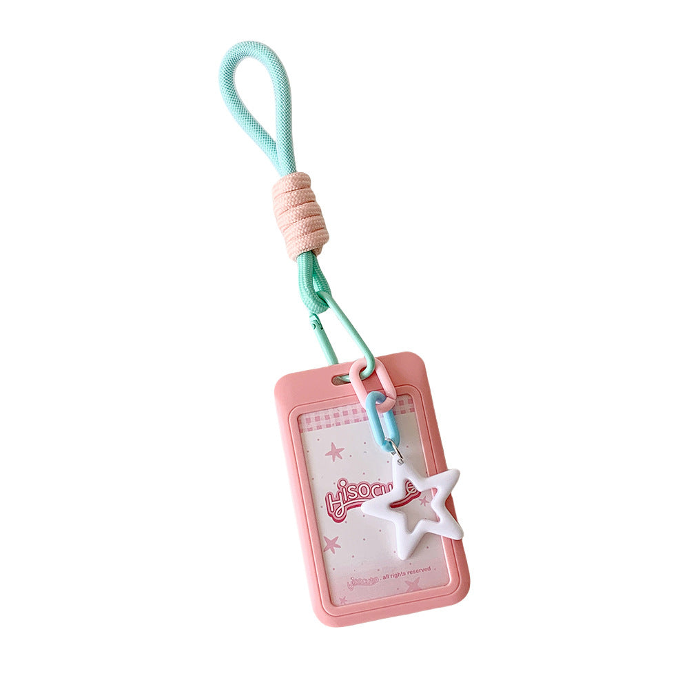 Sweet Star Pendant Card Holder Design Suitable for Card Daily Storage Fresh Girl Style Portable Card Holder