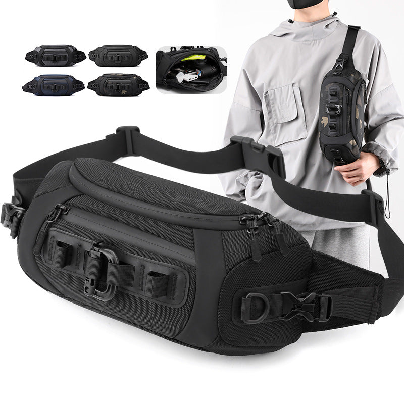 Sports Bag Men's New Mobile Phone Waist Bag Multi-Functional Chest Bag Tactical Fashion Brand Small Chest Bag