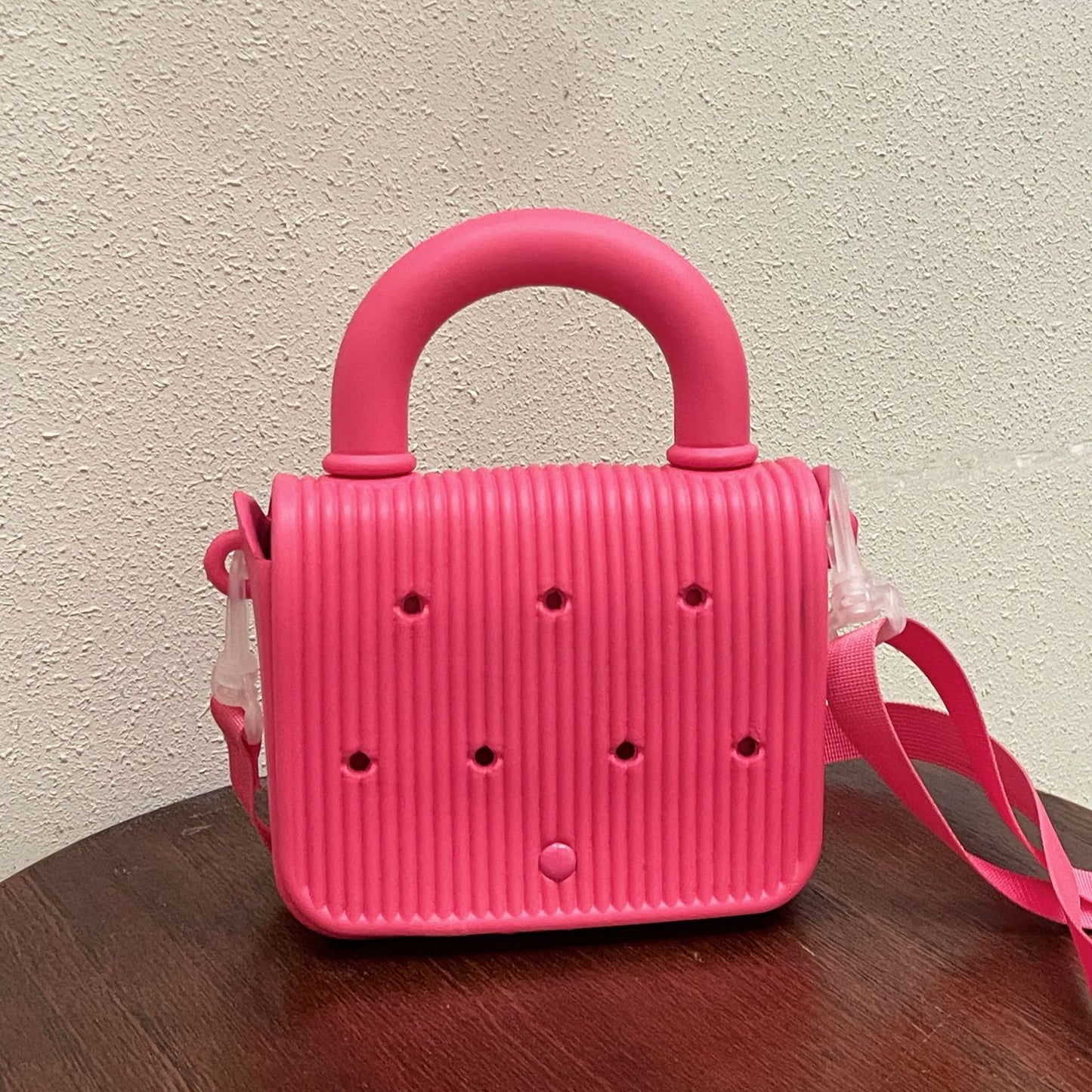 Exquisite Mini Small Square Bag Eva Solid Color Shoulder Strap Portable Minimalist Wear Match Unlock Commuter Dating All-Matching