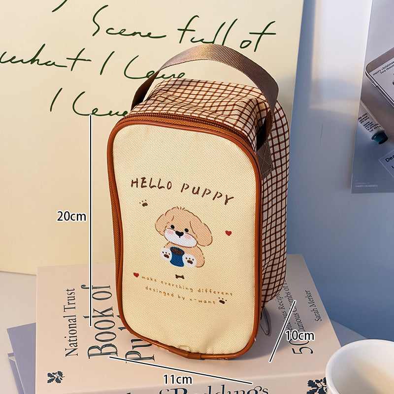 Cartoon Breakfast Portable Lunch Bag Men and Women Work Commuter Portable Lunch Insulation Lunch Bag Thickened
