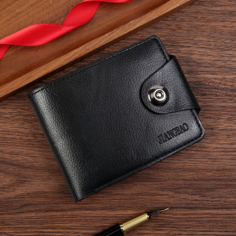 Stylish Men's Business Wallet with Magnetic Clasp and Multiple Card Slots for Everyday Use