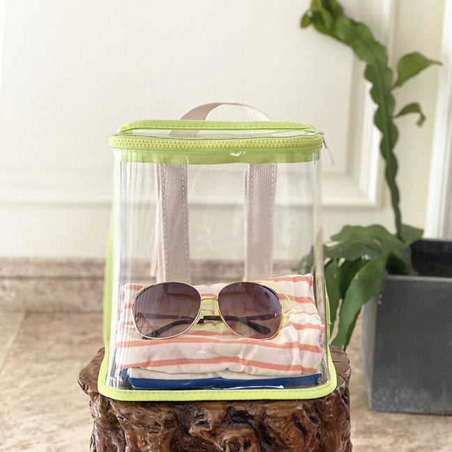 Transparent Waterproof Beach Bag with Cute Toys for Swimming and Travel - Perfect for Kids and Adults