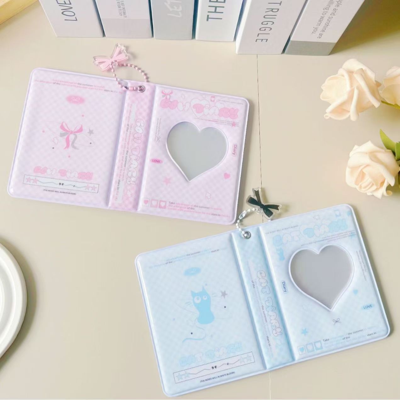 New Bow Card Binder One Palace Grid 3-Inch Polaroid Star-Chasing Storage Mini Truck My Little Pony Business Card Storage Book