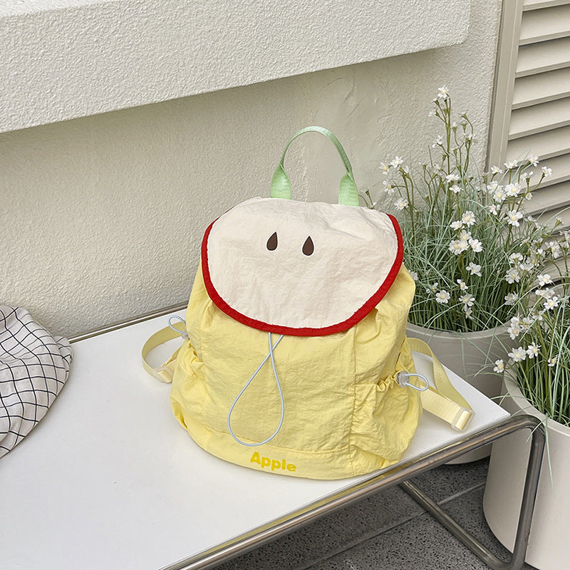 Cute Color-block Mini Backpack for Women, Waterproof Campus Style with Drawstring Design and Front Pocket