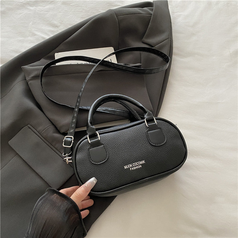 Chic Retro Mini Crossbody Bag for Women 2025 Summer Trendy PU Handbag with Zipper Closure and Soft Texture