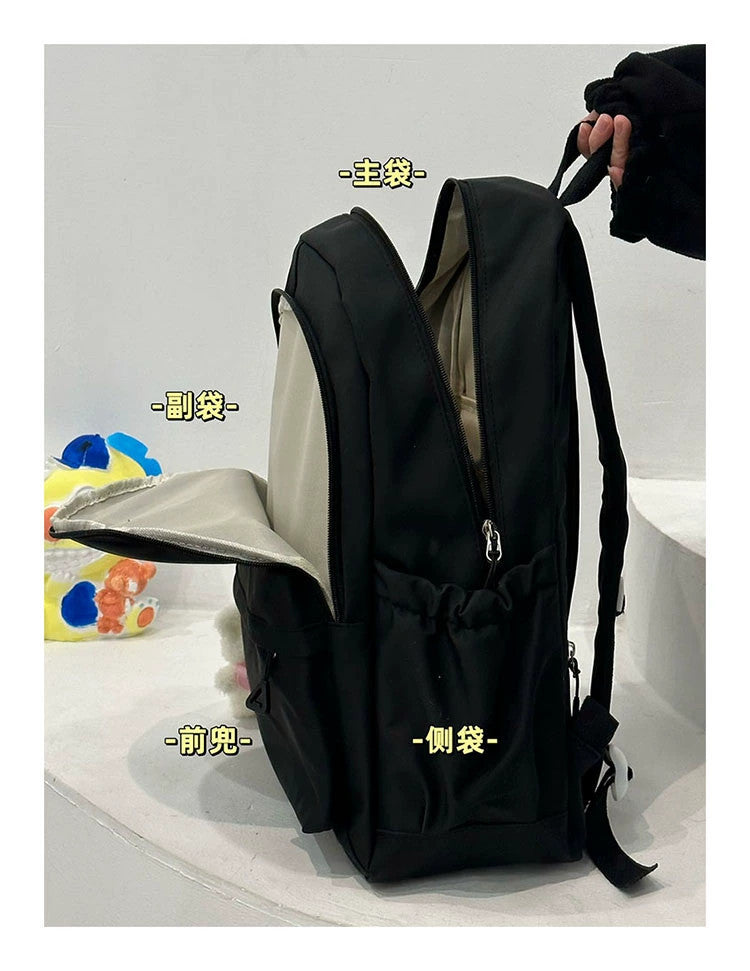 Schoolbag Female Japanese High School Student Backpack Middle School Student Youth Sense Waterproof and Hard-Wearing Backpack