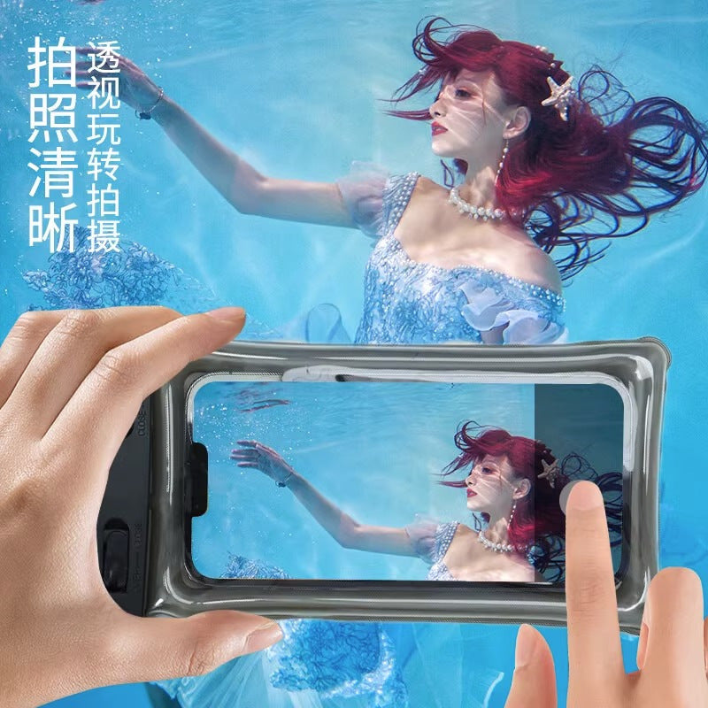 High-Transparency Waterproof Phone Case with Touch Screen Function for Swimming, Diving, and Outdoor Activities