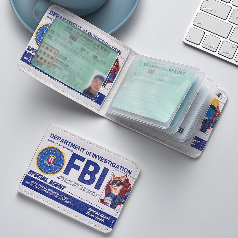 Women's Wallet Cartoon Certificate Holder Dual Card Position Design Driving License Driving License Protective Cover Childlike Animal Pattern Daily Practical